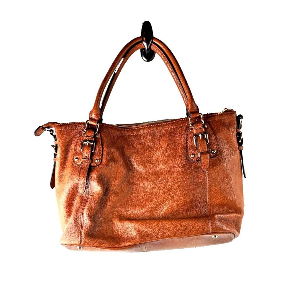 Kattee Camel Brown Genuine Leather Handbag Purse